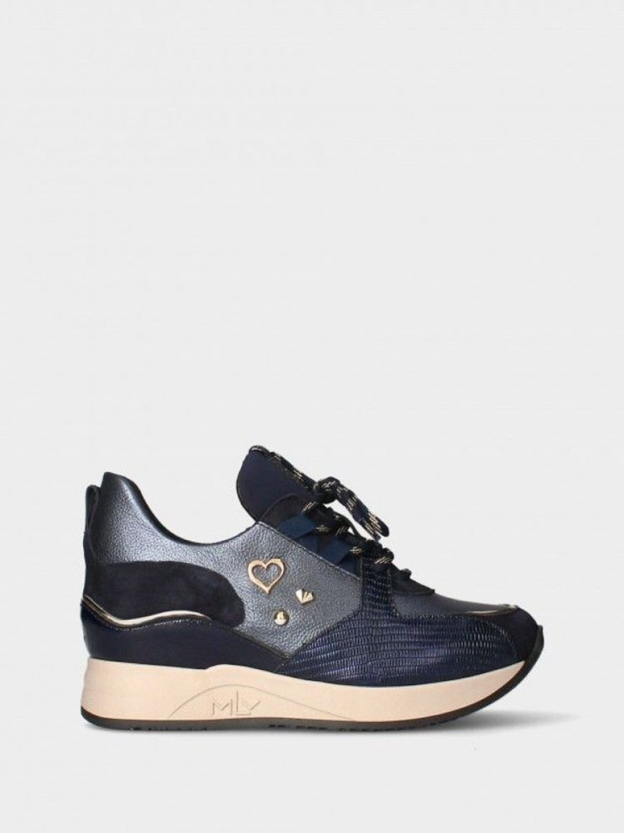 Calcado ALICE | Sapatilha Azul Com Cunha Interior Para Mulher Alice 23