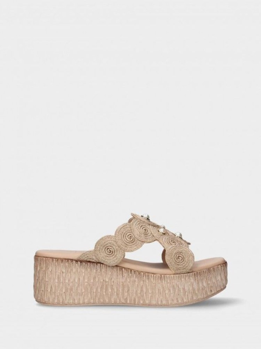 Calcado DEBORA | Chinelo Bege De Cunha Para Mulher Debora 06