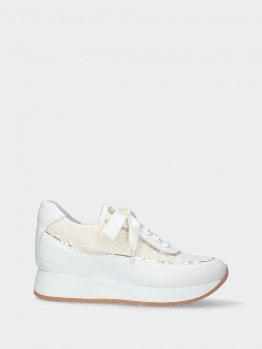 Calcado ALICE | Sapatilha Branco Com Cunha Interior Para Mulher Alice 38