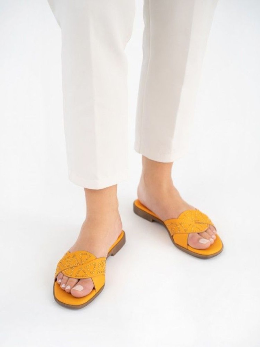 Calcado LUCA | Chinelo Salto Raso Laranja Para Mulher Luca 05