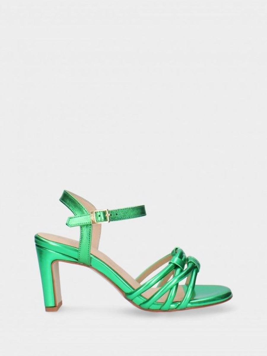 Calcado CAMILA | Sandalia Verde Salto Alto Camila 42