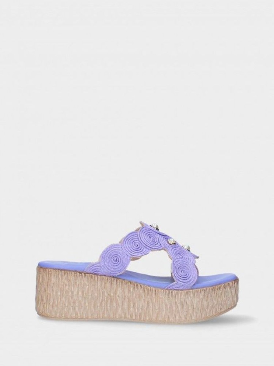 Calcado DEBORA | Chinelo Lilas De Cunha Para Mulher Debora 06