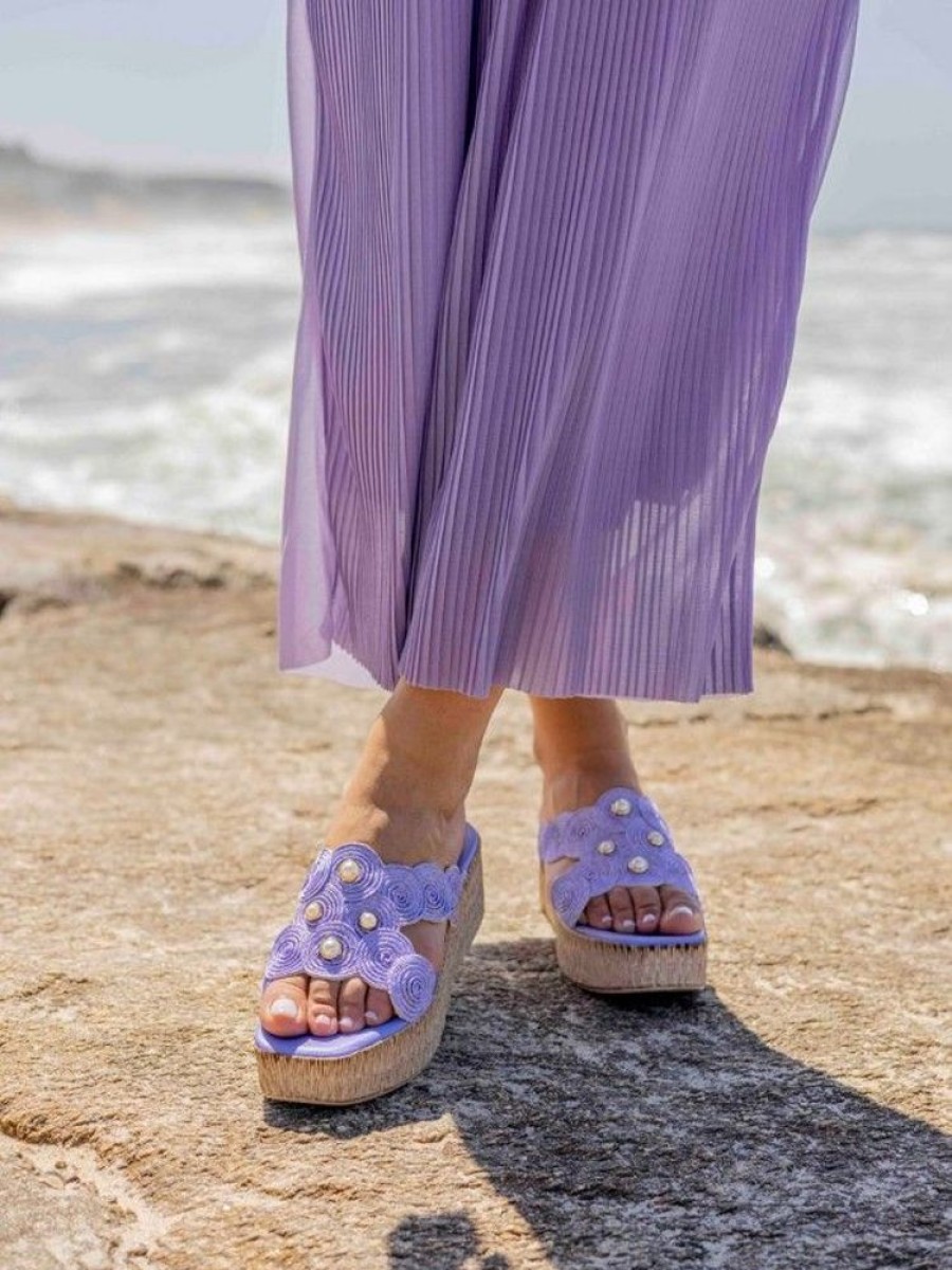 Calcado DEBORA | Chinelo Lilas De Cunha Para Mulher Debora 06
