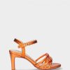 Calcado CAMILA | Sandalia Laranja Salto Alto Camila 42