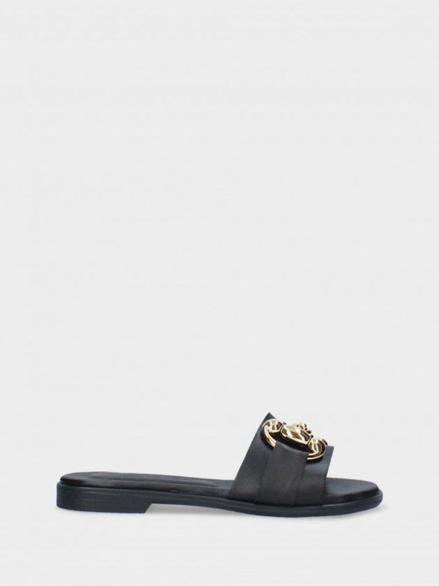Calcado LUCA | Chinelo Preto Raso Para Mulher Luca 09