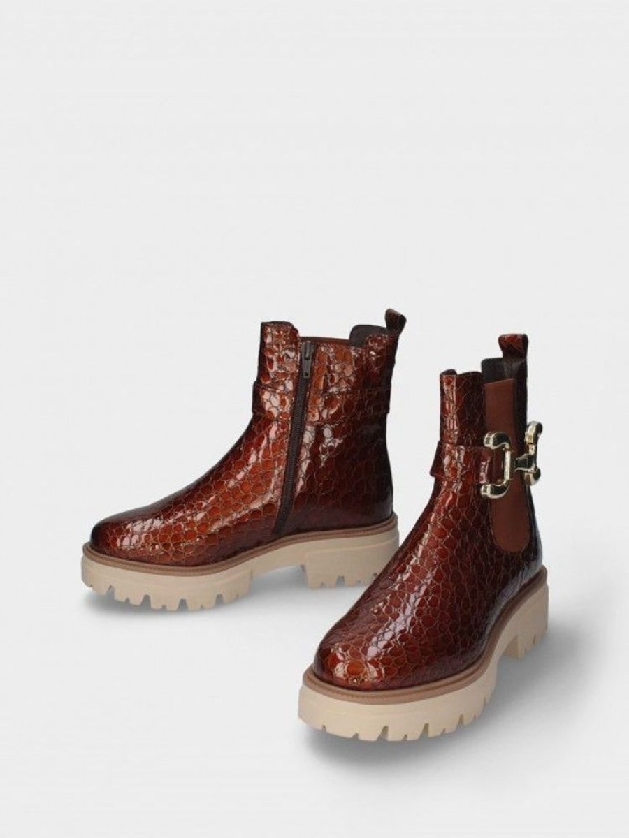 Calcado RAQUEL | Bota Camel Com Sola Chunky Raquel 28