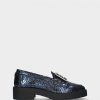 Calcado RAQUEL | Mocassim Azul Com Plataforma Raquel 21