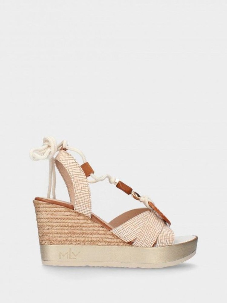 Calcado POLY | Sandalias Bege Para Mulher Poly32